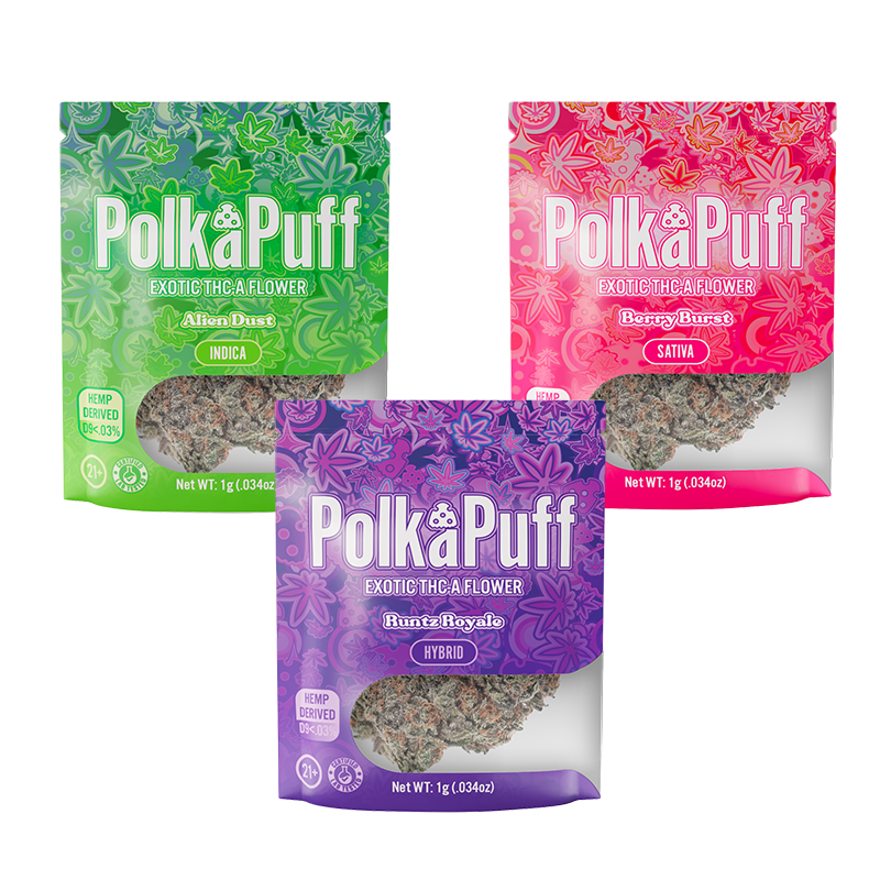 PolkaPuff 1G Exotic THC-A Flower