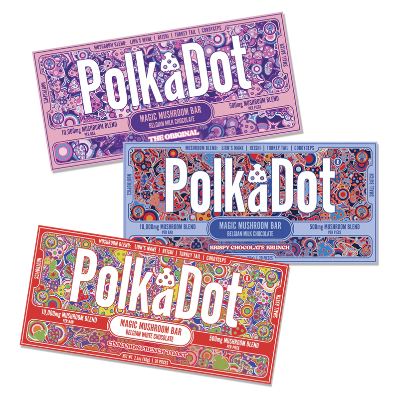 PolkaDot Mushroom Chocolate Bars