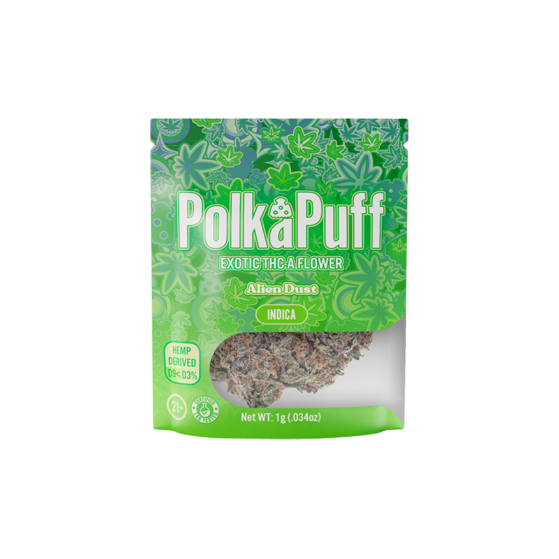 PolkaPuff Alien Dust: Premium Indica THC-A Flower | Buy Now